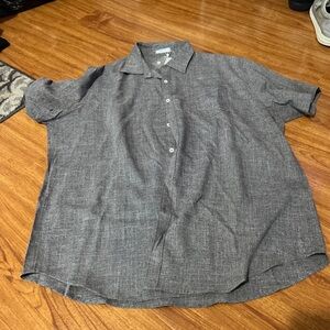 Men's Short-Sleeve Button-Down Shirt - Gray